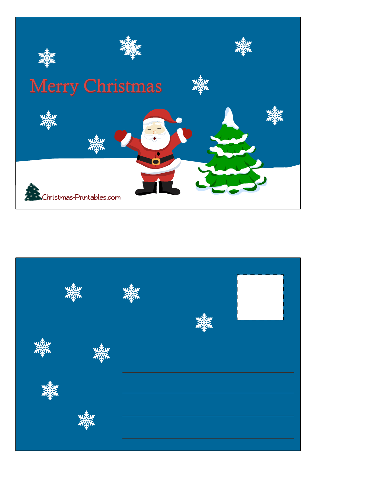 Free Printable Christmas Postcards