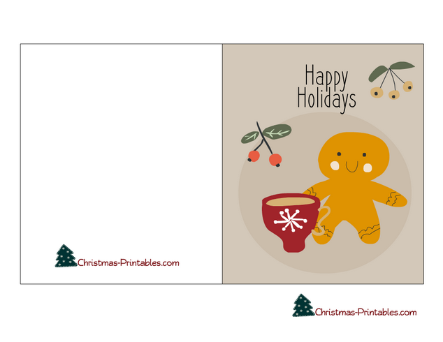 Free Printable Happy Holidays Card