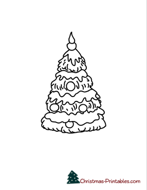 Free Printable Christmas Tree Coloring Pages