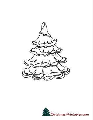 christmas tree coloring page printable