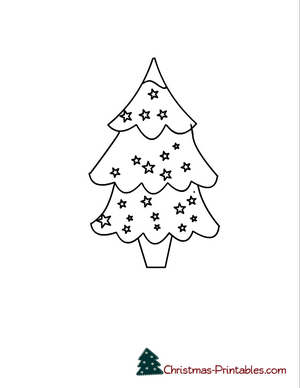 cute christmas tree to color