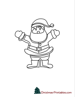free printable santa coloring page