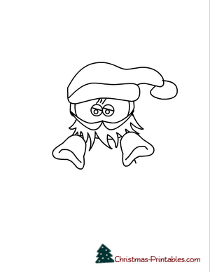 santa coloring page printable