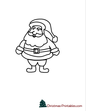 cute free printable santa coloring page