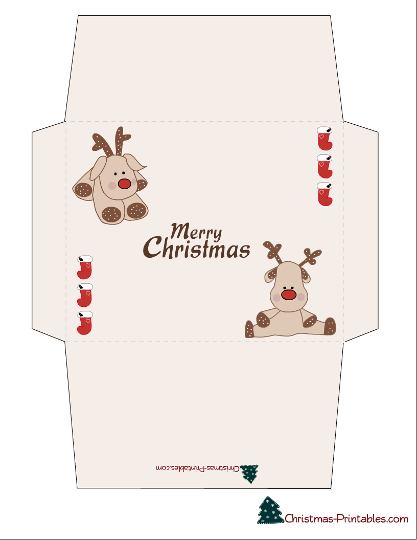 Free Printable Cute Christmas Envelopes