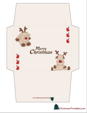 Cute free printable Christmas envelope