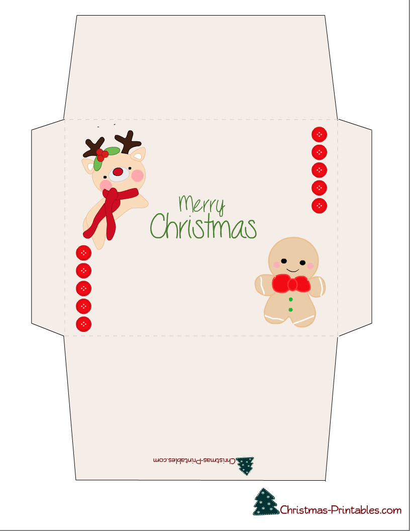 Free Printable Cute Christmas Envelopes