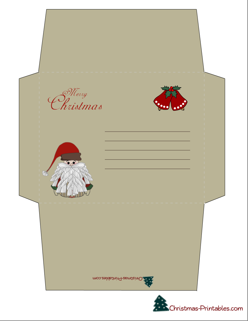 Printable Christmas Envelope