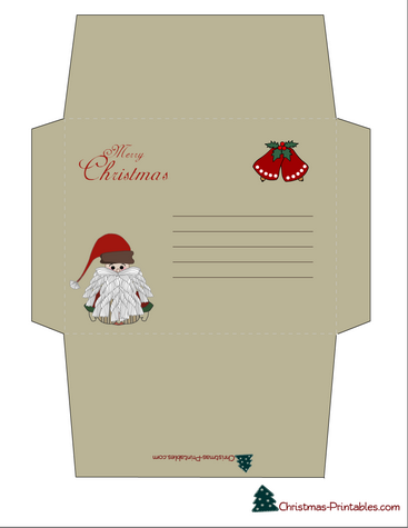 Free Printable Cute Christmas Envelope