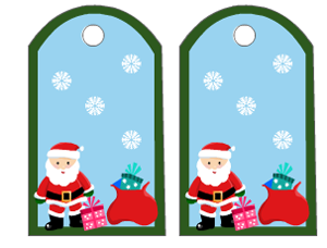 christmas gift tag clipart