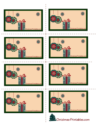 Labels featuring Ornaments and Christmas Gift