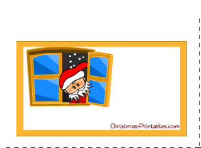 funky santa labels for christmas