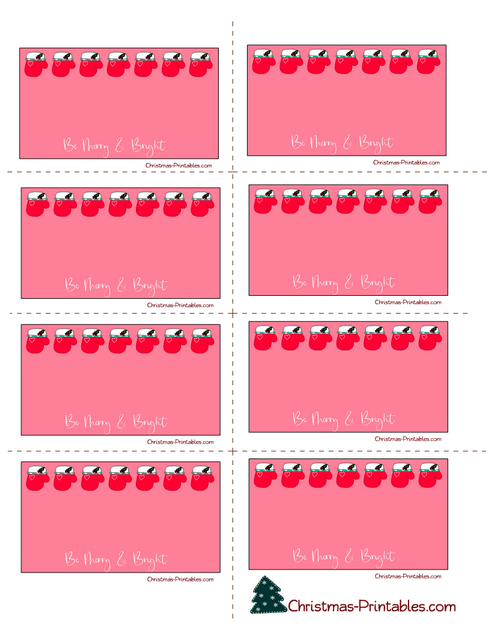Pink Christmas Labels