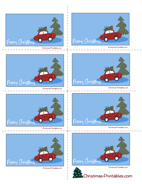 Cute Merry Christmas Labels