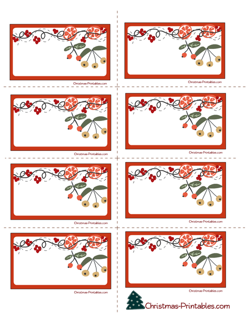 Colorful Christmas Labels