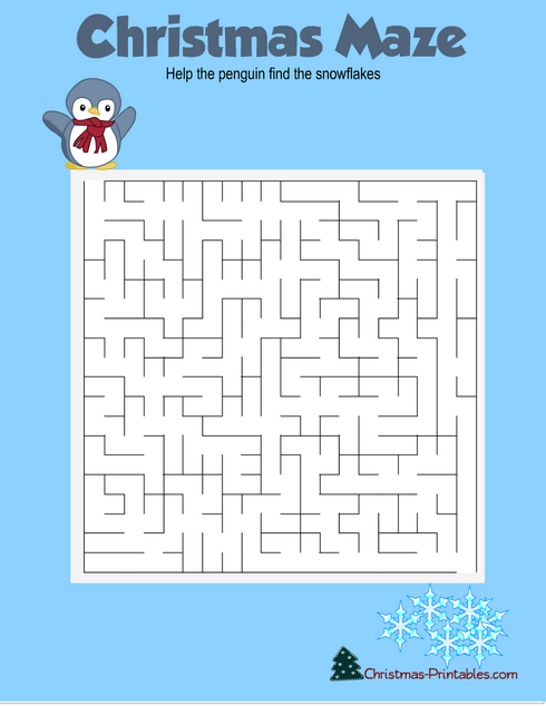 Free Printable Christmas Maze for Kids