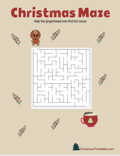 Free Printable Christmas Maze