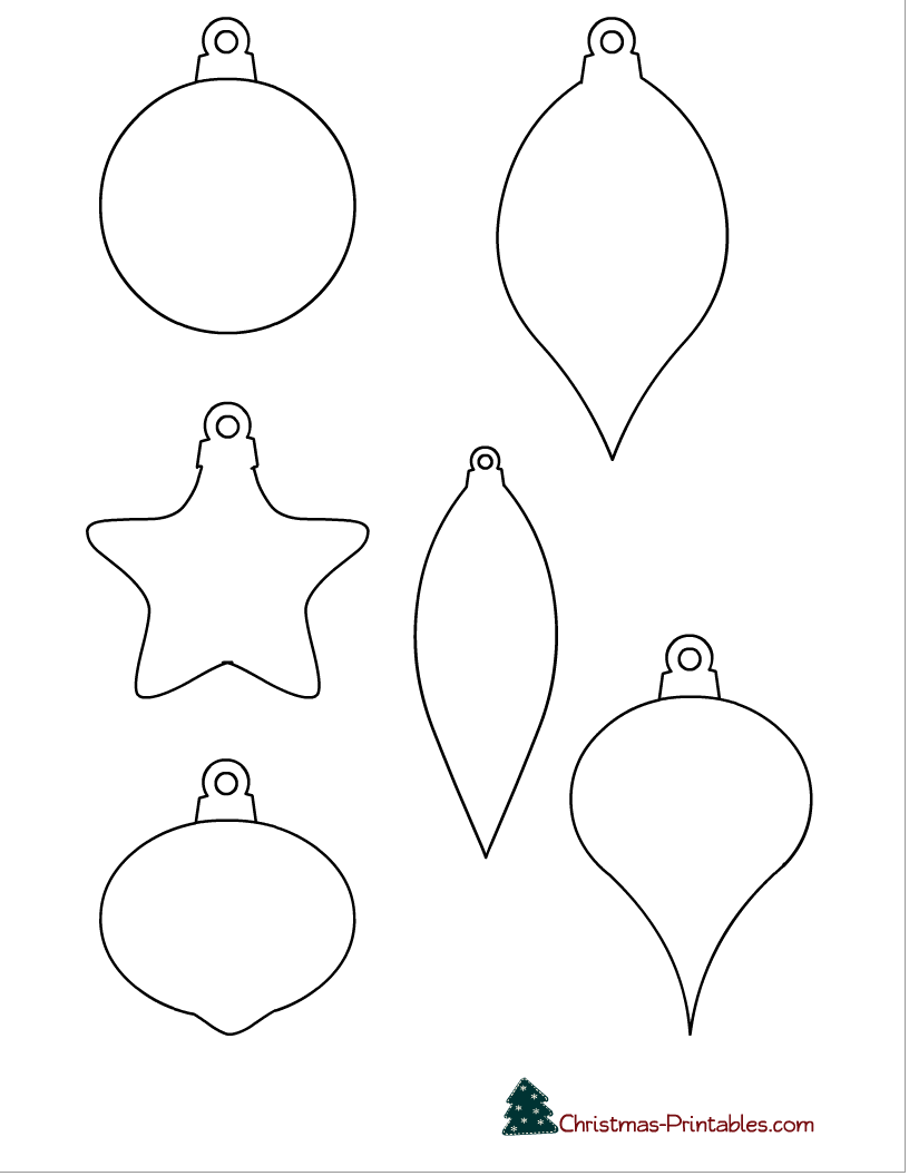 55 Free Printable Christmas Ornaments, Templates and Coloring Pages