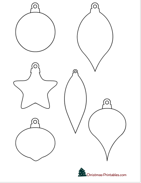 55 Free Printable Christmas Ornaments, Templates and Coloring Pages