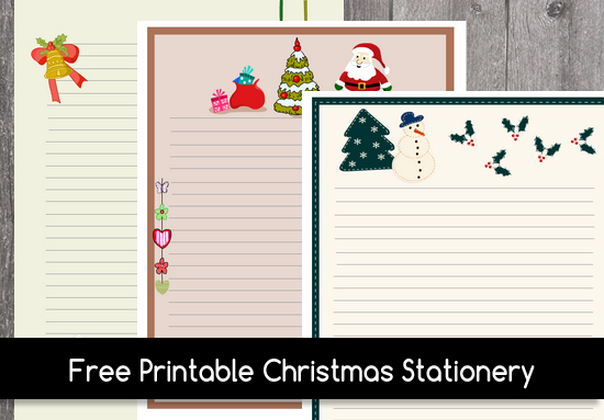 Free Printable Christmas Stationery, Writing Paper, Letter Pad