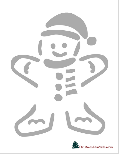 Free Printable Gingerbread Man Stencil