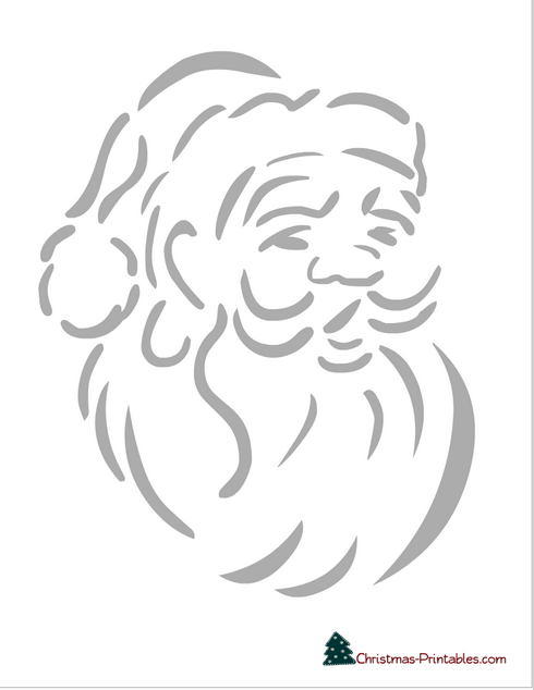 Free Printable Santa Stencil