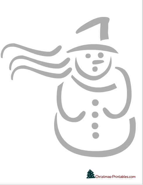 Free Printable Snowman Stencil