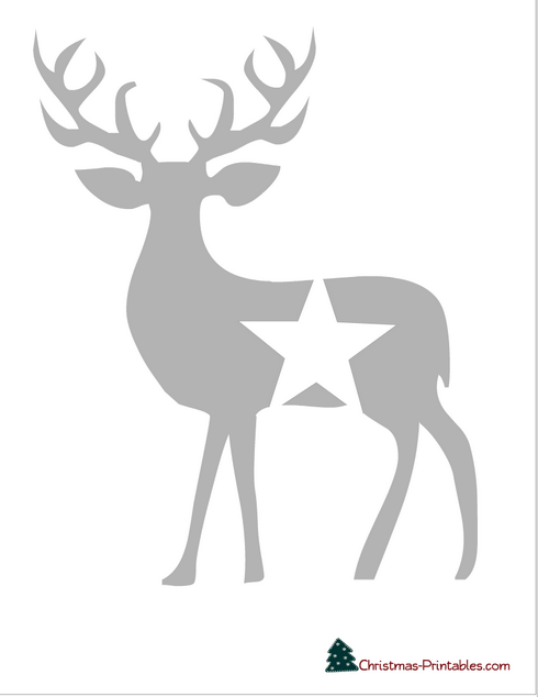 Free Printable Reindeer Stencil
