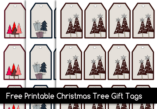 Free Printable Gift Tags with Christmas Tree Images