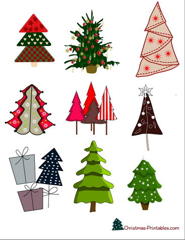 Free Printable Christmas Tree Stickers