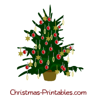 decorated christmas tree clipart