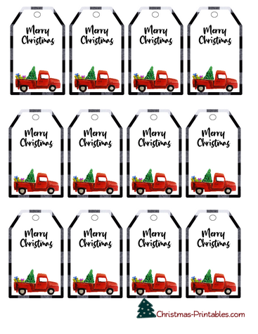 Free Printable Farmhouse Christmas Tags
