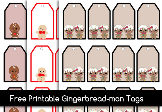 Free Printable Gingerbread-man Gift Tags