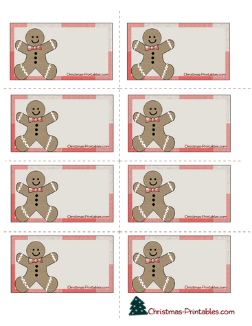 Free Printable Gingerbread labels for Christmas