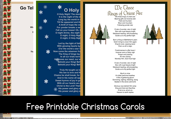 15 Free Printable Christmas Songs and Carols - Artful Homemaking