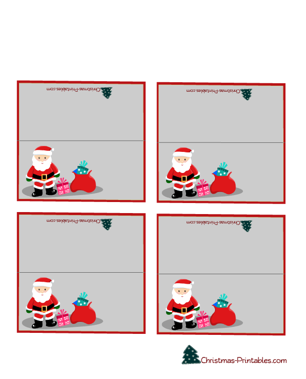 Free Printable Christmas Place Cards Template - Free Templates Printable