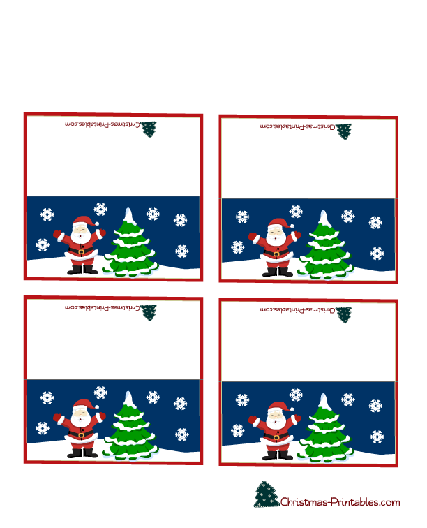 Free Printable Christmas Place Cards Template