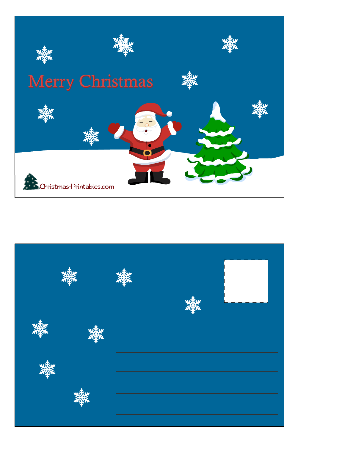 Free Printable Christmas Postcards Printable Templates