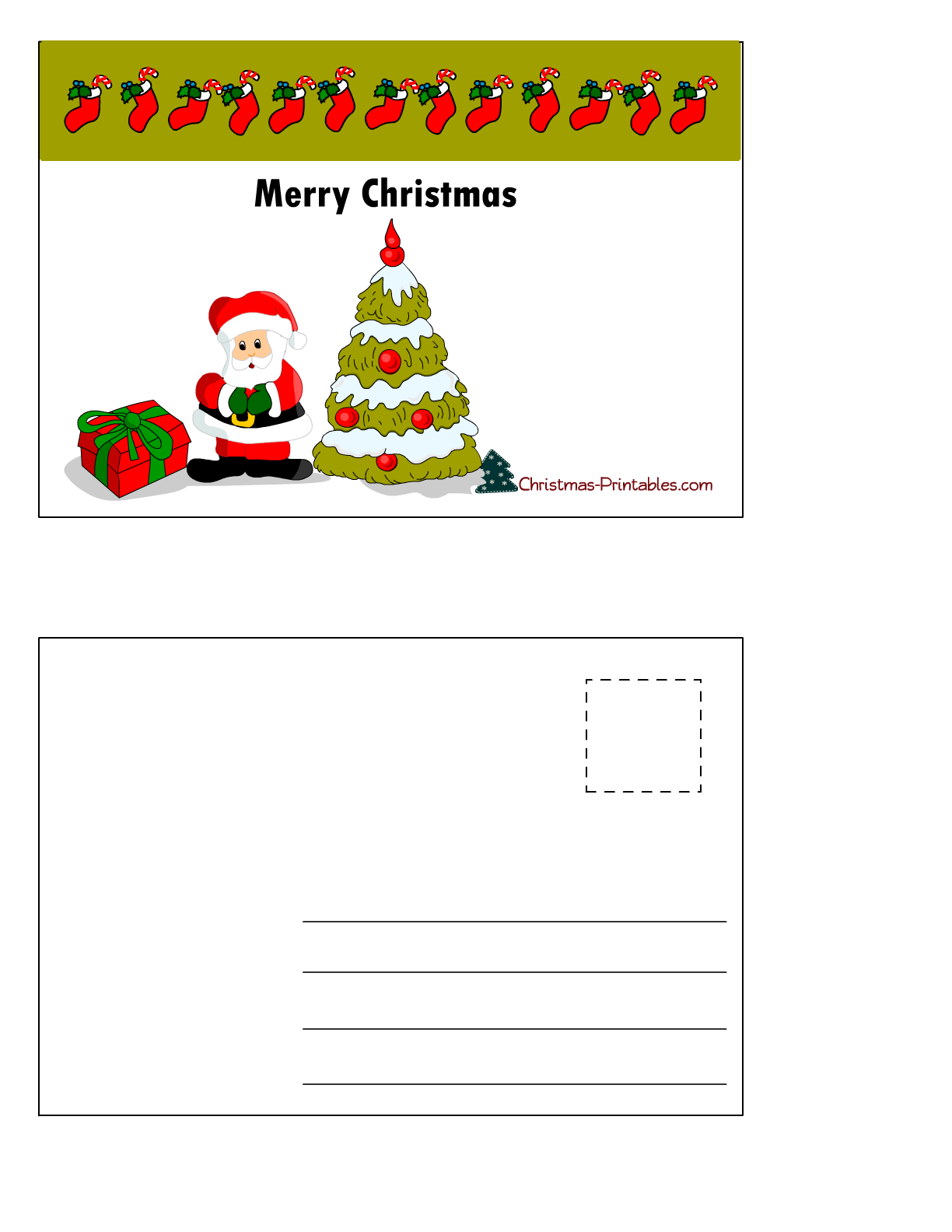 Free Printable Christmas Postcards