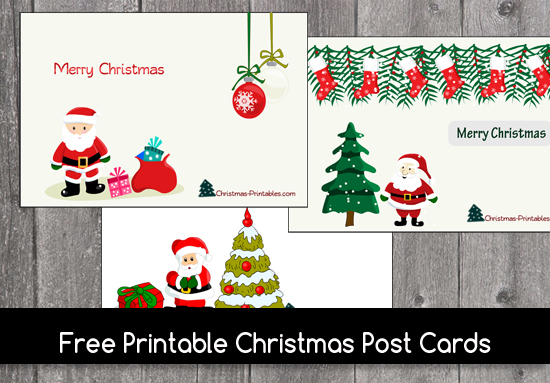 Free Printable Christmas Postcards - FREE PRINTABLE TEMPLATES