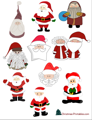 Free Printable Santa Stickers