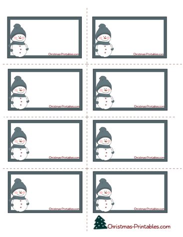 Free Printable Snowman Labels for Christmas