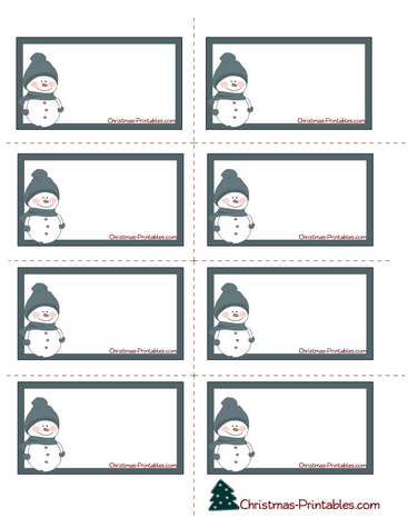 Free Printable Christmas Labels with Snowman Images