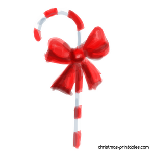 Candy cane clip art in watecolor