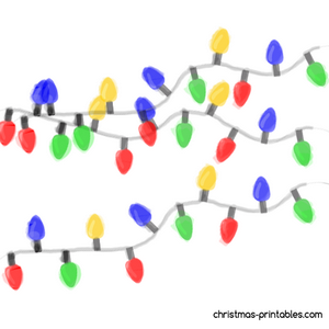 Free watecolor Christmas lights clipart