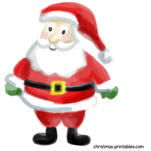 Free watercolor Santa clipart for Christmas